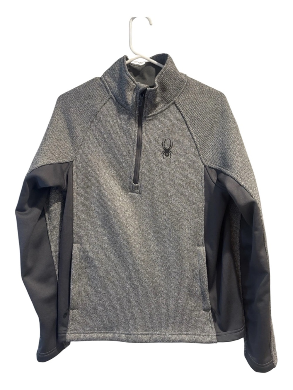 Spyder Men's Gray & Charcoal Half-Zip Performance Jacket
